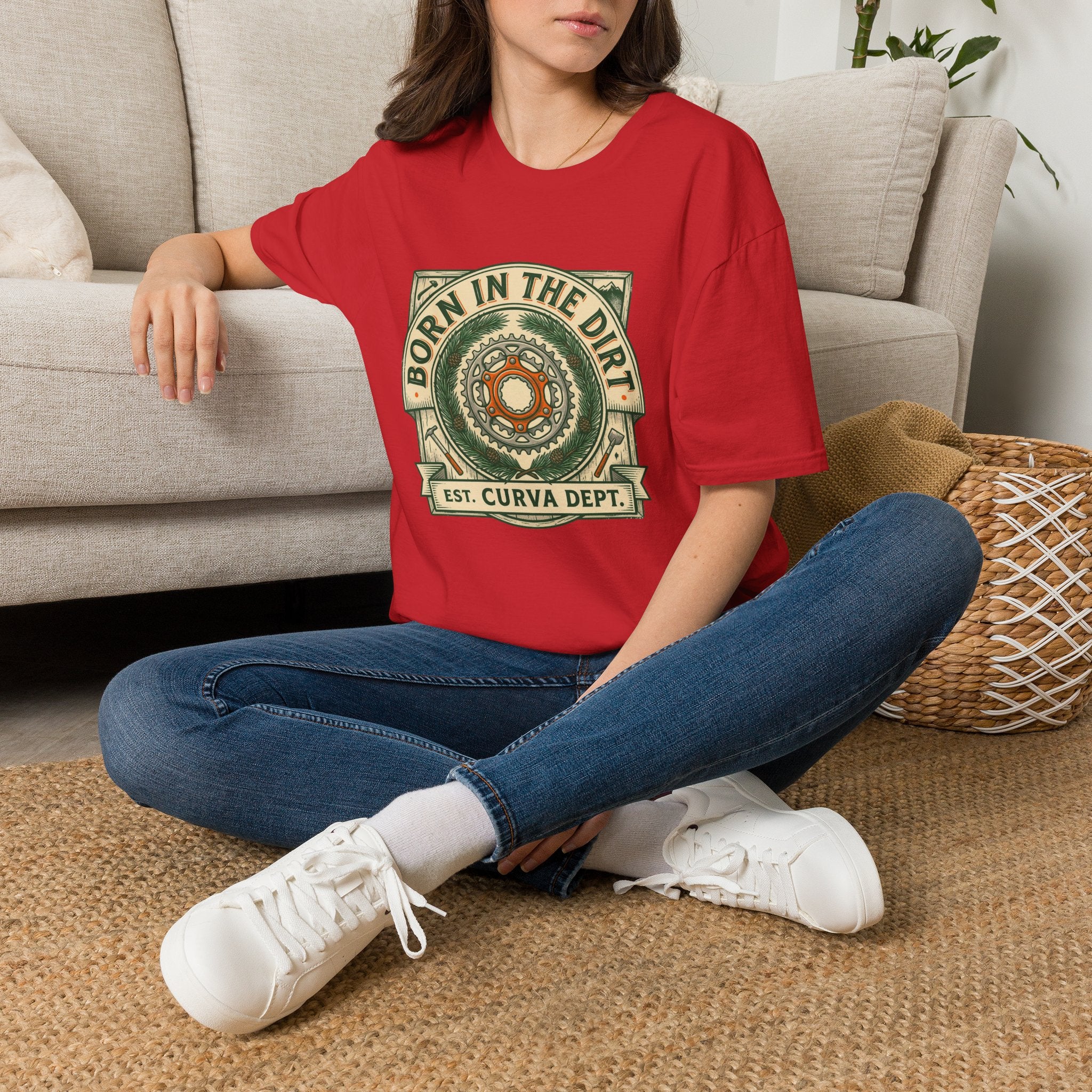 Born in the dirt by Curva Department — Trail Culture Tee | Curva Department