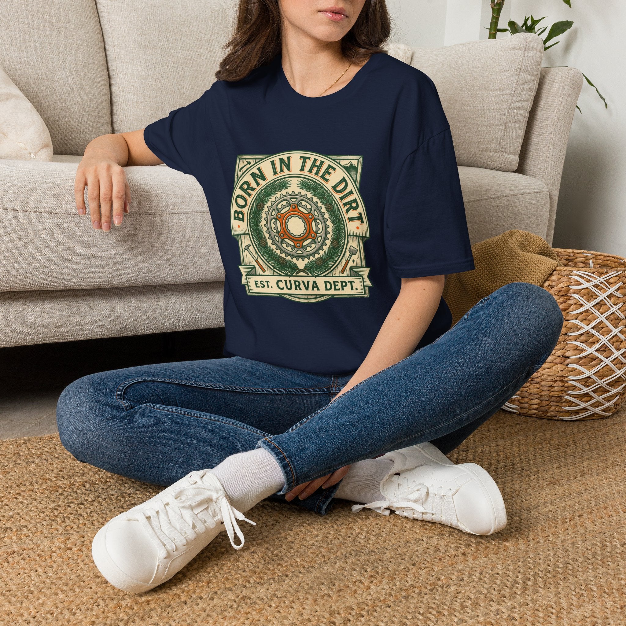 Born in the dirt by Curva Department — Trail Culture Tee | Curva Department