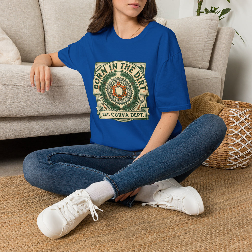 Born in the dirt by Curva Department — Trail Culture Tee | Curva Department
