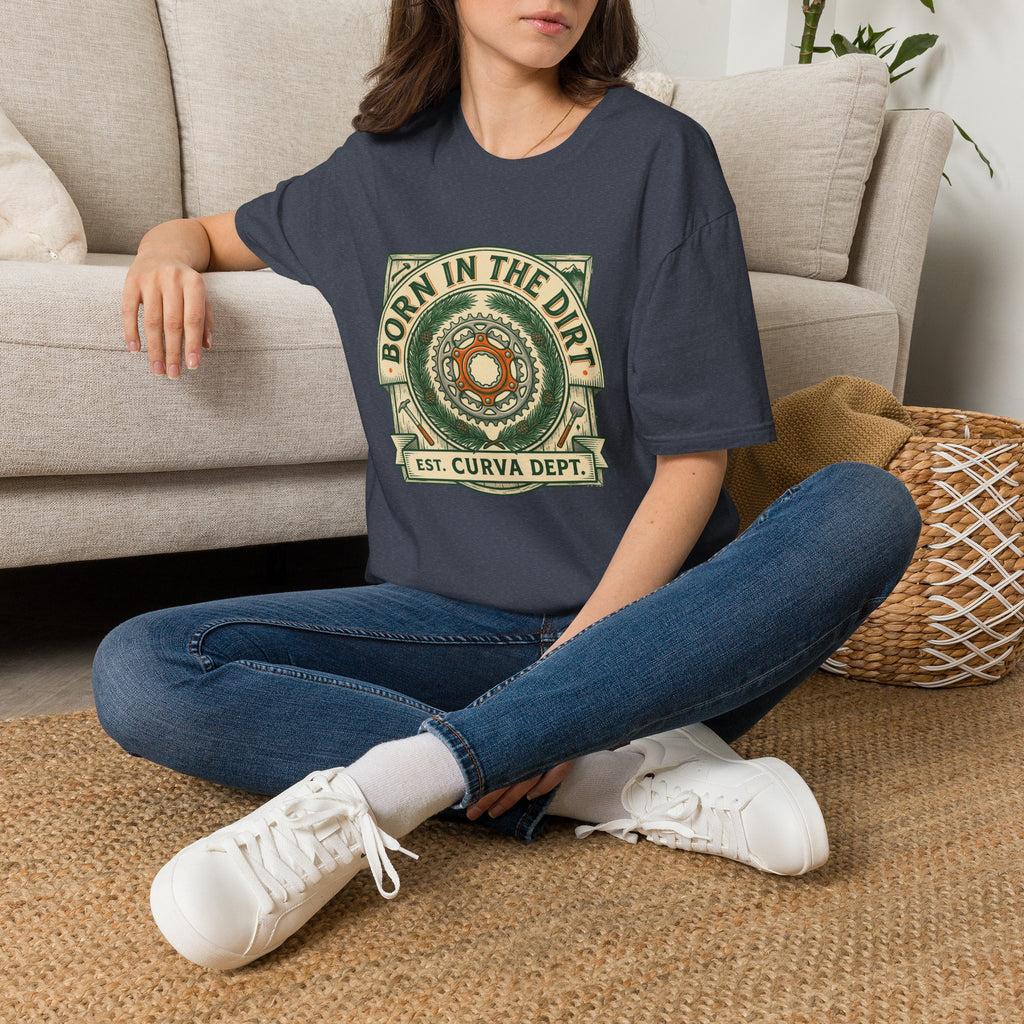 Born in the dirt by Curva Department — Trail Culture Tee | Curva Department