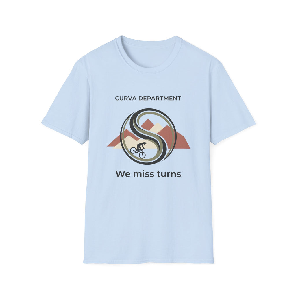 Curva Dept. We miss turns  — Trail Culture Tee | Curva Department