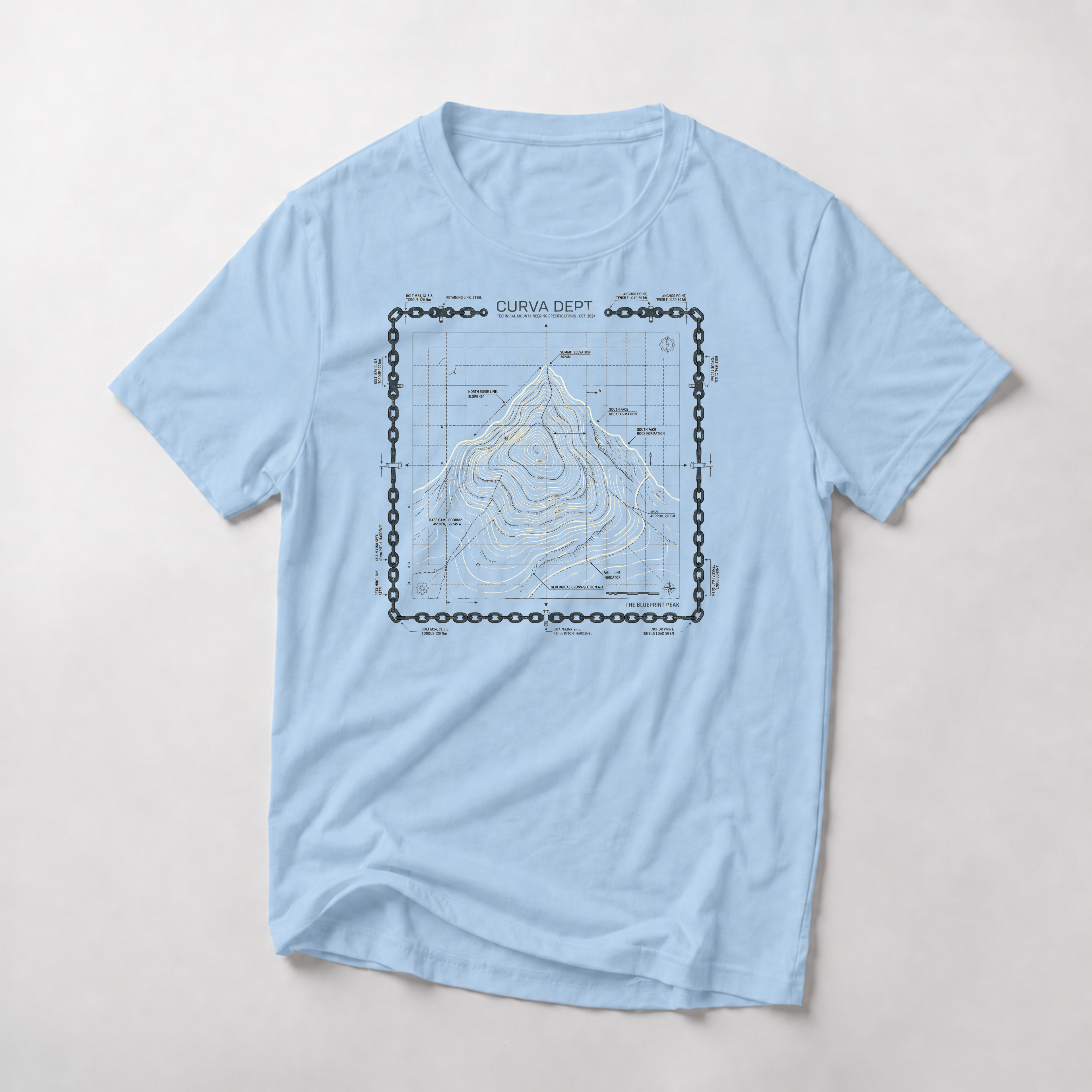 Blueprint peak  — Trail Culture Tee | Curva Department