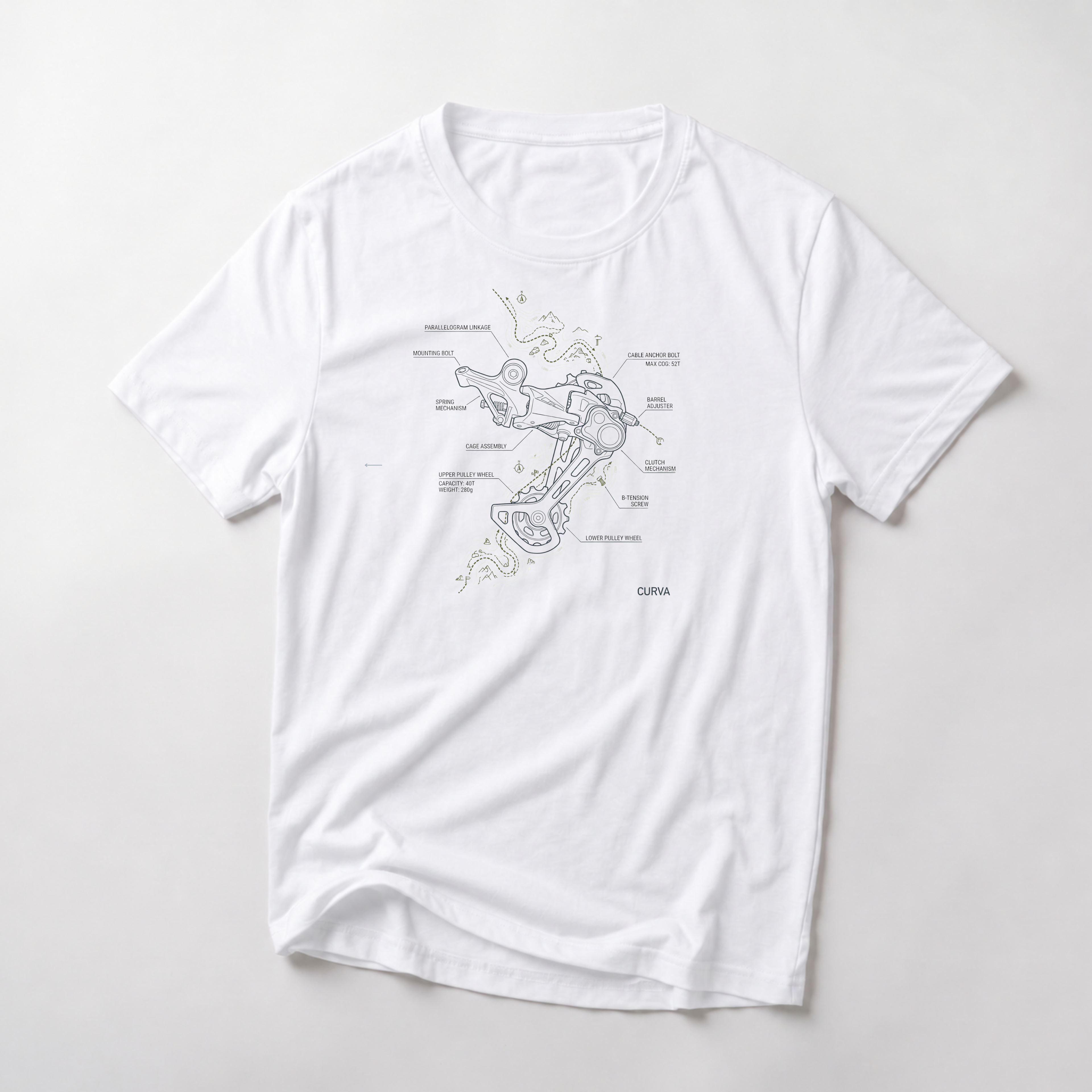 Derailleur path  — Trail Culture Tee | Curva Department