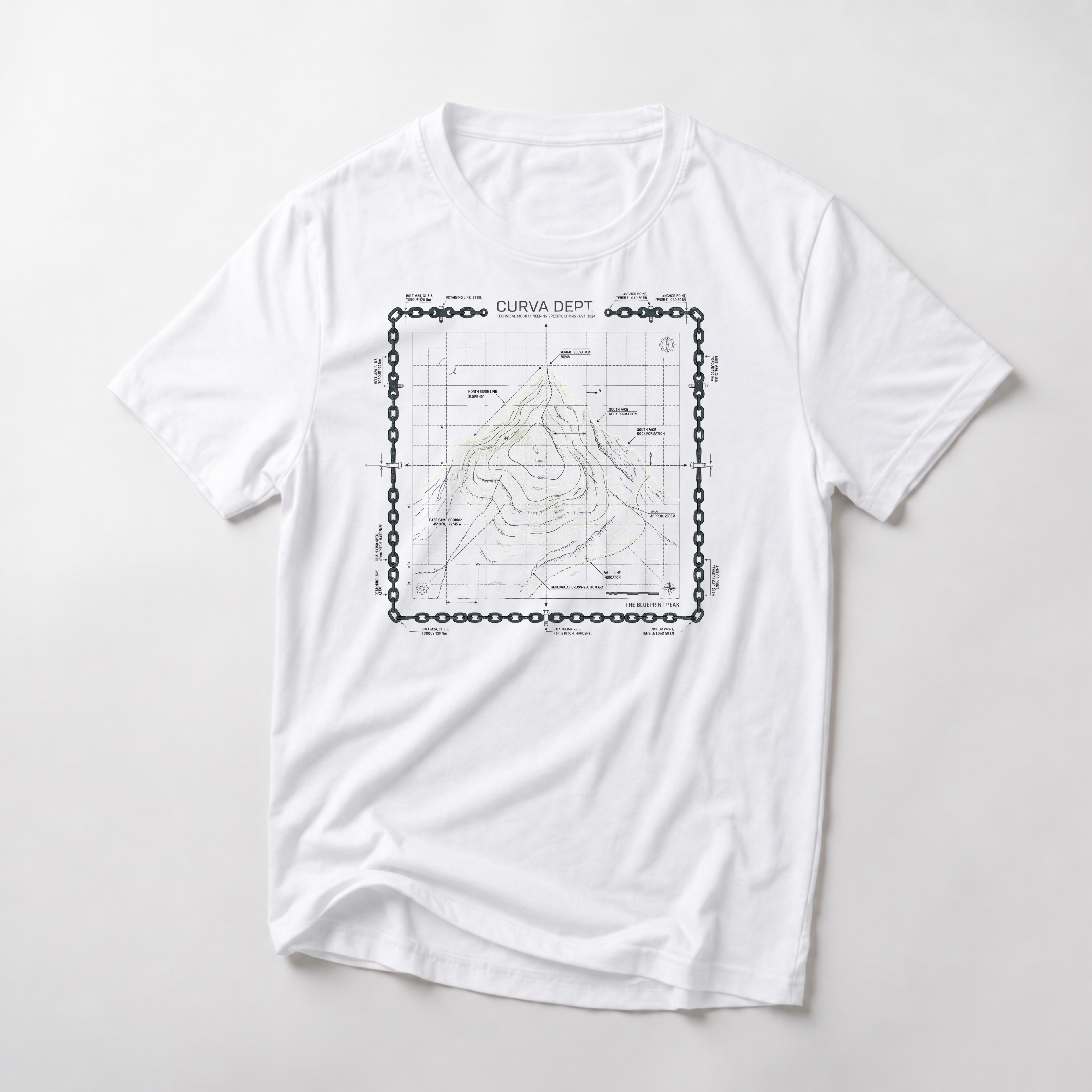 Blueprint peak  — Trail Culture Tee | Curva Department