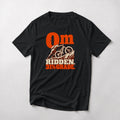 0m Ridden. 31% Grade. funny mountain bike t-shirt in Black — rider pushing a full-suspension bike up a rocky slope